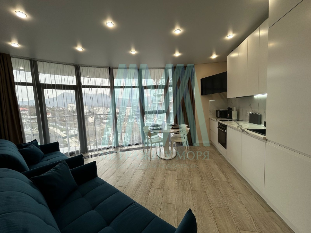 2-к. апартаменты, 52,8 м², 9/16 эт. в апарт-комплексе "Крымская резиденция"