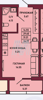 1к  Клубный дом "Ялта" 