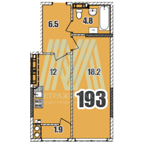 ЖК Приоритет 1-к квартира 42,3 м² №193